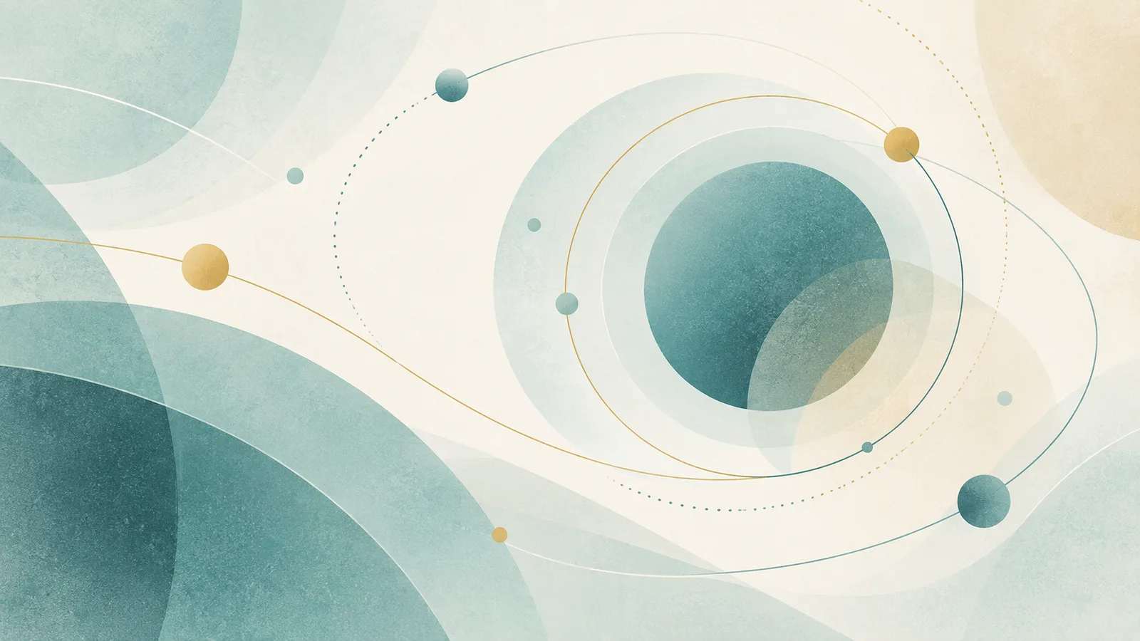 Abstracte cirkel met een baan van punten