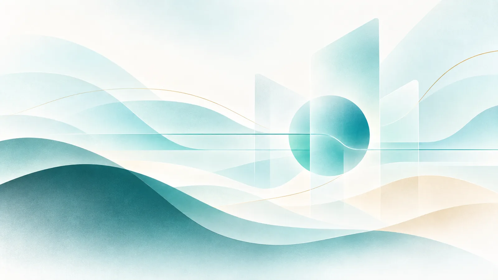 Abstracte bol boven zachte golven aan de horizon