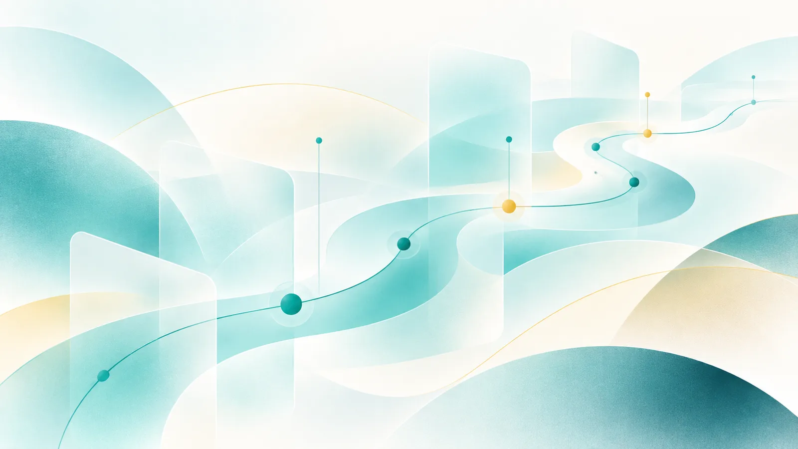 Abstracte route met knooppunten door zachte vlakken